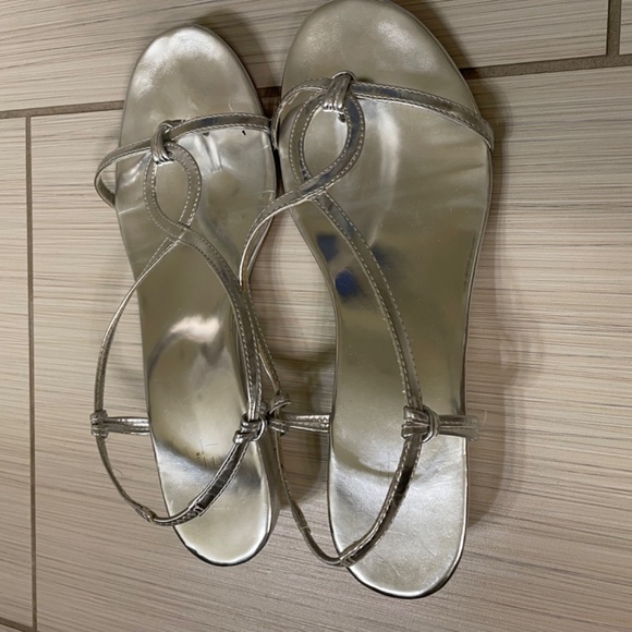 Loft silver color sandal, wedge, size 7 - Picture 2 of 7